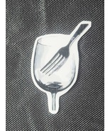 Fork Clinking Glass Sticker - $1.65