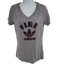 Adidas Chicago Fire Soccer T-shirt Women&#39;s Size L Gray - $24.70