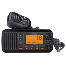 Uniden UM435 25W Fixed Mount VHF Radio w Rubber Grip &amp; DSC - Black - £136.14 GBP