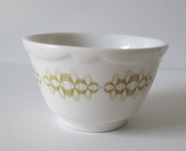 BUFFALO CHINA Custard Bowl Restaurant Hotel Ware Colonnade Atomic Mustard Loops - £11.74 GBP