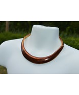VTG Runway Choker Cleopatra Necklace signed DONALD STANNARD Deco Bronze ... - $941.50 MXN