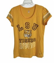 Soffee Womens Shirt Size XL Gold / Purple Short Sleeve LSU Tee Shirt Cas... - £15.35 GBP