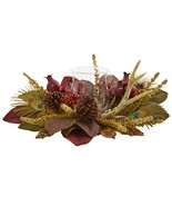 Nearly Natural Magnolia Berry Antler and Peacock Feather Artificial - £47.78 GBP