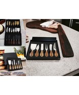 6 Piece Cheese Knives Set Stainless Steel Cheese Knife with Wood Handle - $373.95 MXN
