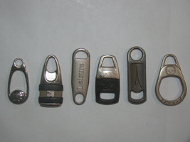 Lot of (6) Assorted Luggage Replacement Zipper Pulls - £7.84 GBP