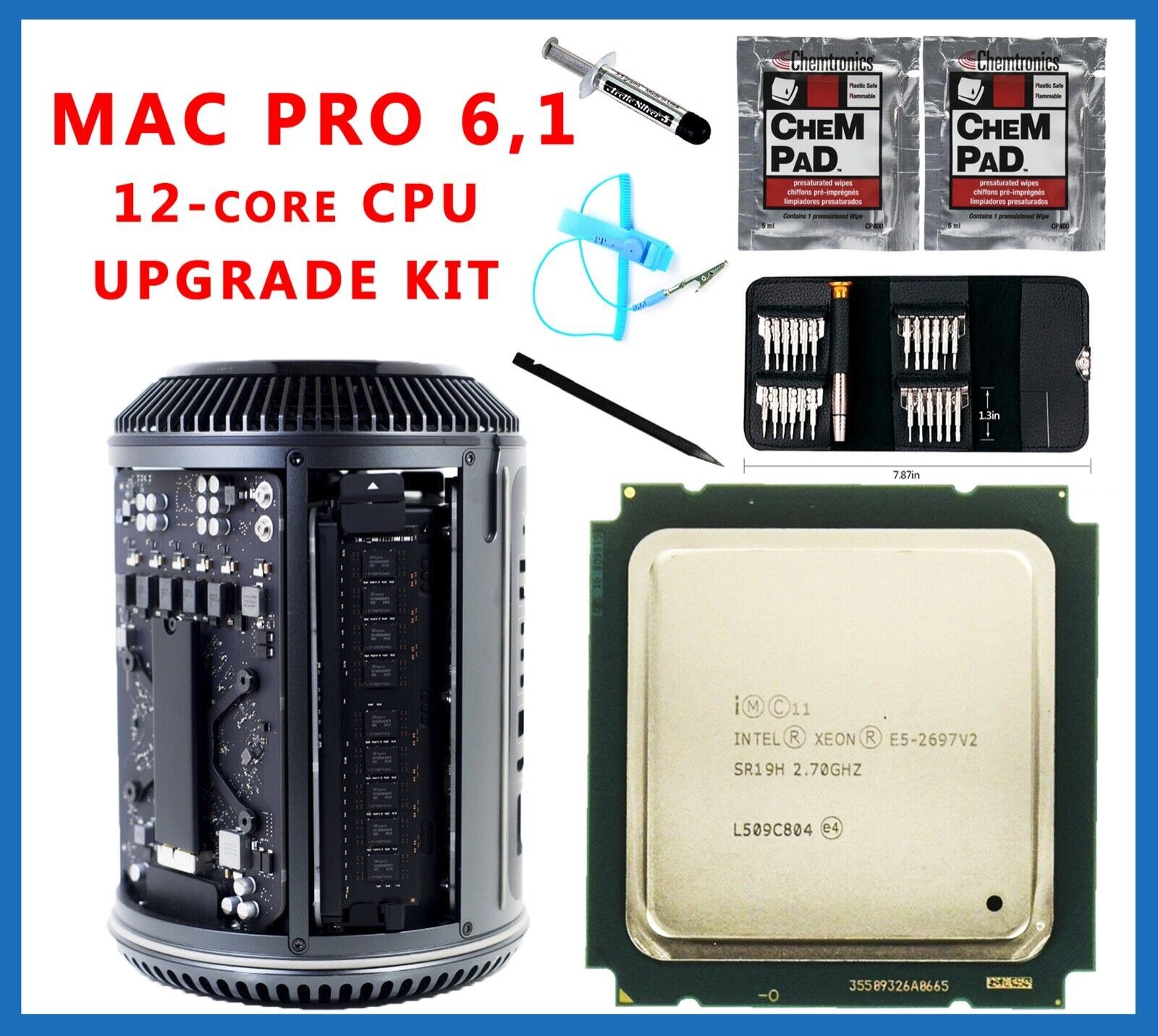 Primary image for Apple Mac Pro 6.1 Late 2013 2.7GHz E5-2697 v2 12-Core Xeon CPU Upgrade kit SR19H