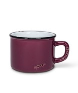 Plum Cappuccino Mug Set of 6 Stoneware 8 oz 2.5 inches high Enamel Look ... - €33,64 EUR