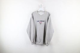 Vintage 90s Streetwear Mens Large Distressed Spell Out Las Vegas Sweatsh... - $738.87 MXN