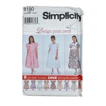 Simplicity Sewing Pattern 8180 Dress Design your own Girls Size 12-14 - £6.22 GBP