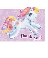 My Little Pony Pack of 8 Thank you Notes - $10.00