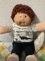 Vintage Cabbage Patch Kid Boy Auburn Hair Brown Eyes Head Mold #5 1986 - £181.81 GBP