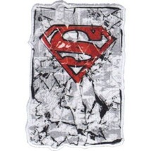 Superman S Chest Logo Cracked Style Embroidered Licensed Patch NEW UNUSE... - $7.84