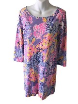 Lilly Pulitzer Marlowe dress size M So Snappy Turtle Lilac Verbena 3/4 S... - £45.50 GBP