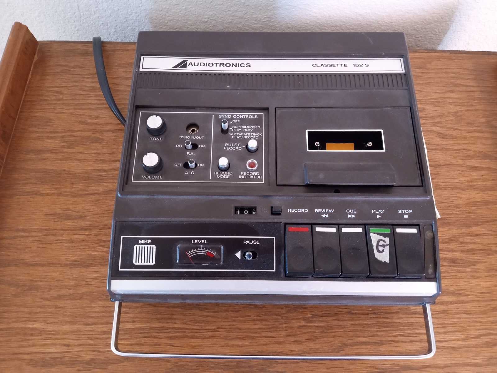 AUDIOTRONICS Cassette Tape Recorder  			