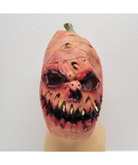 Scary Evil Pumpkin Head Ghoul Latex Mask Halloween Props Horror Jack O&#39; ... - $18.44 CAD