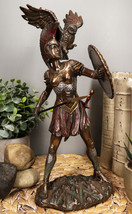 Ebros Athena Minerva With Wise Owl Statue Goddess Of Wisdom Sculpture 12&quot;H - £44.04 GBP