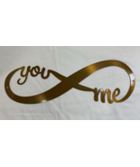 You and Me Metal Sign Wall Decor, Cut Out Decoration Yellow Gold Redline... - $231.16 CAD