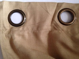Luxury Hotel Grommet Drapery Panel Curtain 54&quot;W x 84&quot;L One Gold Panel Woven New - £14.51 GBP