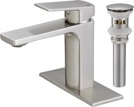 Bathroom Faucet By Voton Brass With A Brushed Nickel Finish, One Handle,... - $68.98