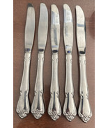 5pcs Oneida 1881 Rogers Arbor Rose True Stainless Knife Set Flatware - £10.69 GBP