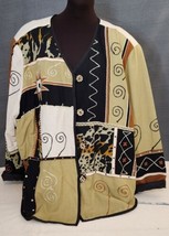 Indigo Moon Patchwork Womens Wearable Art To Tribal Embroidered Jacket B... - $28.95