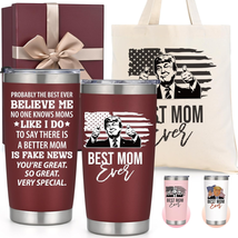 Mothers Day Gifts for Mom - Best Mom Ever Trump 20 Oz Tumbler &amp; Tote Bag, Funny - £28.63 GBP