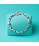 Stamped 925 Sterling Silver Medium Link Bracelet 7 Inch - €88,69 EUR