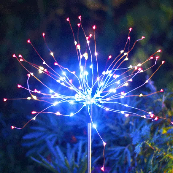 Waterproof Solar Led Firework Lights Outdoor Garden Dandelion scape Lawn Lamps F - £150.12 GBP