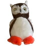 Vintage Cuddly Toy Co OWL Plush 12&quot; Stuffed Animal Brown White Orange Ca... - £9.29 GBP
