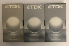 Lot Of 3 Tdk E-HG T-120 6 Hour Used Hi Fi Blank Vhs Video Tapes-RARE-SHIPS N 24HR - $14.73