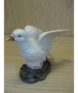 Figurine White Love Peace Dove Pigeon Bisque Porcelain Ceramic 1980 - £7.93 GBP