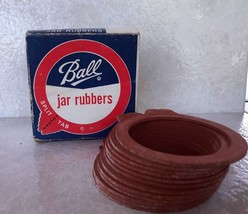 Vintage Ball Jar Red Rubbers in All 12 Rubbers in Original Box - $10.00
