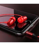 New Arrival Colorful Earphone 3.5mm In-Ear Wired Earbuds Red - £4.69 GBP