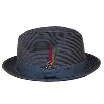 Men's Broner Summer Hat Woven Straw Style Safari HARMONY 84-734 Navy image 5