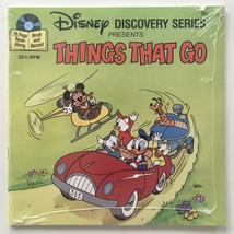 Disney Discovery Series Presents: Things That Go SEALED 7&#39; Vinyl Record /  Book - £98.05 GBP
