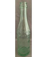 Antique Glass Pluto Water Bottle Green Embossed America's Physic Devil Image - $4.00