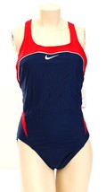 Nike Swim Red White &amp; Blue One Piece Powerback Swim Suit Women&#39;s Size 14 NWT - £78.65 GBP