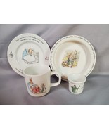 Frederick Warne Peter Rabbit Wedgwood Childs 4 pc Feeding Dish Set 1993 ... - £28.98 GBP
