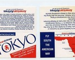 American Airlines Tent Cards Fly South the American Way &amp; Introducing Tokyo - $17.82