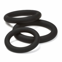 Cloud 9 Pro Sensual Silicone Cock Ring 3 Pack Black Penis Rings Bulk Packaging - £8.60 GBP