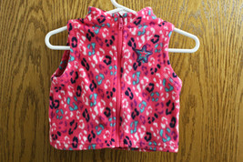 Faded Glory Pink Leopard Print Fleece Vest - Size 0-3 Months girls - $5.99