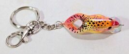 River&#39;s Edge Pink Spotted Frog Fishing Lure Metal Keychain Fisherman Gif... - $12.44