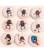 Vintage California Raisin Lot Of 9 Pinback Button 1980s J3 - $9.89