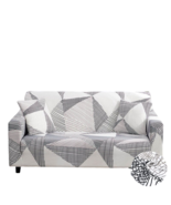 Anyhouz 4 Seater Sofa Cover White Geometric Style and Protection For Liv... - $1,119.50 MXN