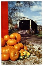Stouffer&#39;s Restaurants Dinner Menu Pumpkin &amp; Covered Bridge Cover 1957 - £21.78 GBP