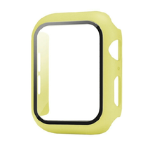 Hard PC Bumper Case w/ Tempered Glass for Apple Watch 41mm Series 7 YELLOW - £6.03 GBP
