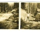 2 Marble Forks of Kaweah River Photographs 1914 California Sepia Tone  - $21.78