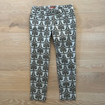 Anthropologie Cartonnier Charlie Ankle Pants Silver Gray Brocade sz 0 - $713.67 MXN