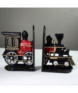 Vintage Cast Iron Railroad Bookends Locomotive Train Engine Book Ends Re... - $378.04 MXN
