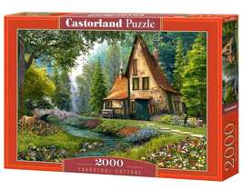 2000 Piece Jigsaw Puzzle, Toadstool Cottage, Charming Nook, Pond, Countr... - £25.51 GBP